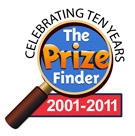 ThePrizeFinder.com's 10 year anniversary logo